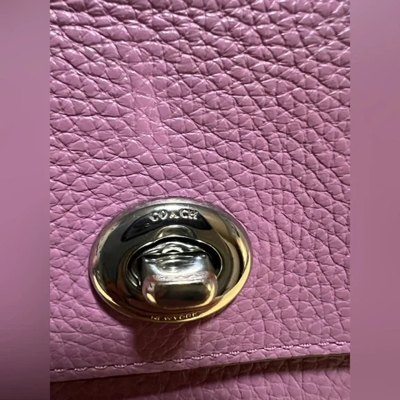 Coach Orchid Originals Pebble Leather Wristlet - Picture 9 of 9